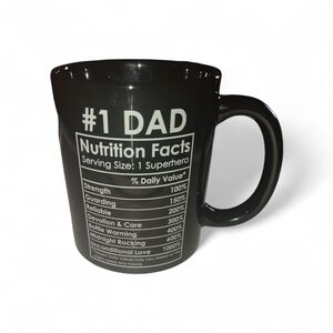 Amazon Black #1 Dad Nutrition Facts Coffee Mug